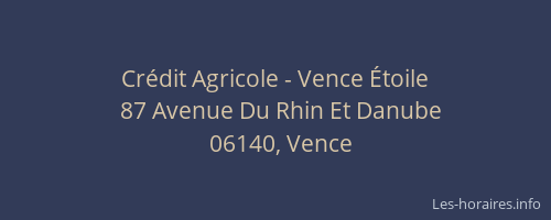 Crédit Agricole - Vence Étoile