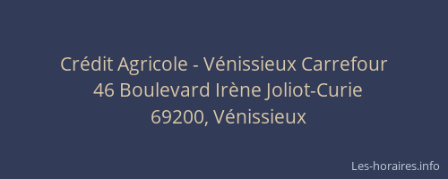 Crédit Agricole - Vénissieux Carrefour