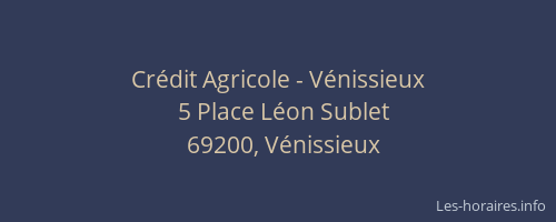 Crédit Agricole - Vénissieux