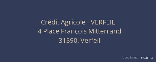 Crédit Agricole - VERFEIL