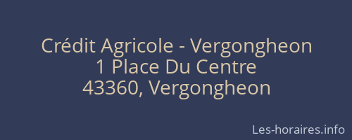 Crédit Agricole - Vergongheon