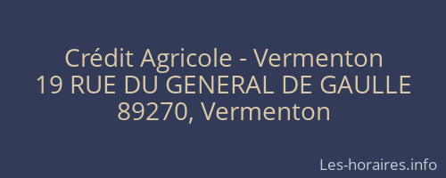 Crédit Agricole - Vermenton
