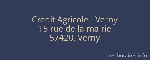 Crédit Agricole - Verny