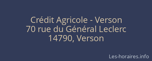 Crédit Agricole - Verson