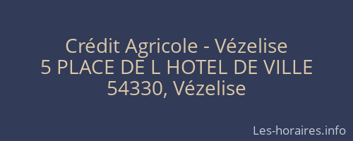 Crédit Agricole - Vézelise