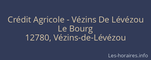 Crédit Agricole - Vézins De Lévézou