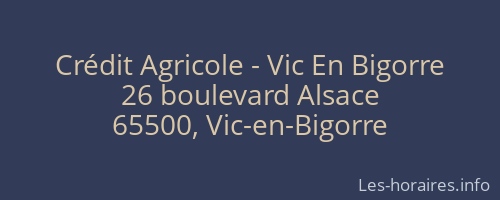 Crédit Agricole - Vic En Bigorre