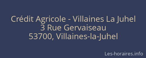 Crédit Agricole - Villaines La Juhel