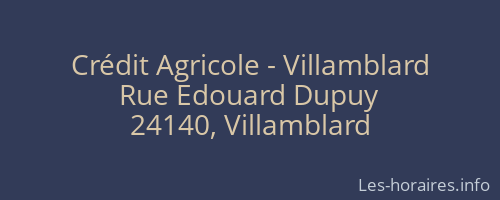 Crédit Agricole - Villamblard