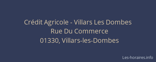 Crédit Agricole - Villars Les Dombes