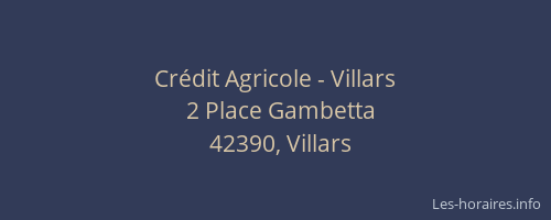 Crédit Agricole - Villars