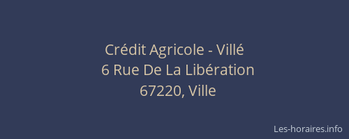 Crédit Agricole - Villé