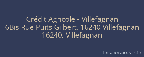 Crédit Agricole - Villefagnan