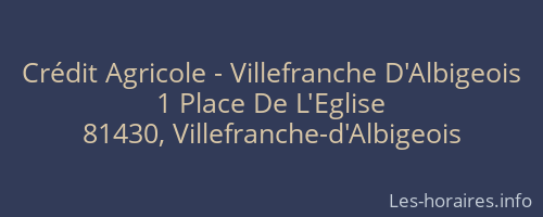 Crédit Agricole - Villefranche D'Albigeois