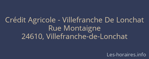 Crédit Agricole - Villefranche De Lonchat