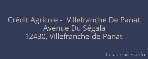 Crédit Agricole -  Villefranche De Panat