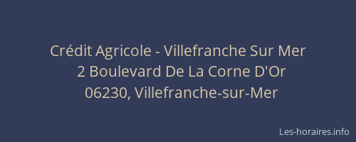 Crédit Agricole - Villefranche Sur Mer