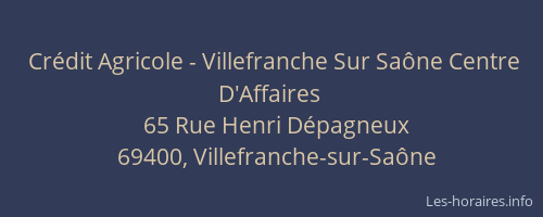 Crédit Agricole - Villefranche Sur Saône Centre D'Affaires