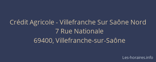 Crédit Agricole - Villefranche Sur Saône Nord