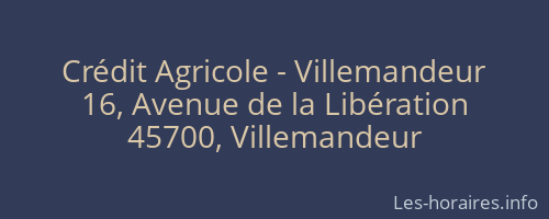 Crédit Agricole - Villemandeur