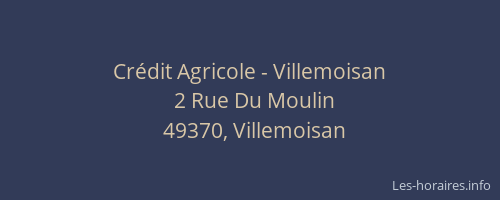 Crédit Agricole - Villemoisan