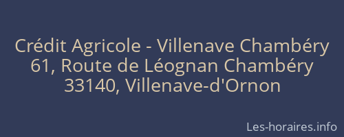 Crédit Agricole - Villenave Chambéry