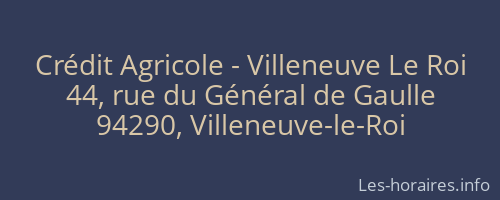 Crédit Agricole - Villeneuve Le Roi