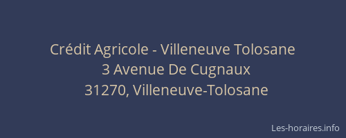 Crédit Agricole - Villeneuve Tolosane