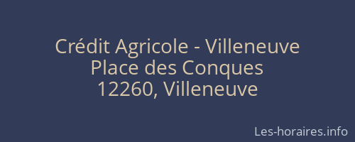 Crédit Agricole - Villeneuve