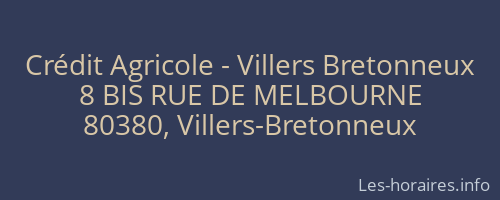 Crédit Agricole - Villers Bretonneux