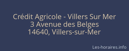 Crédit Agricole - Villers Sur Mer
