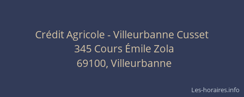Crédit Agricole - Villeurbanne Cusset