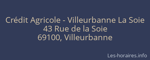 Crédit Agricole - Villeurbanne La Soie
