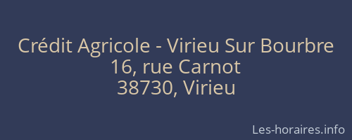 Crédit Agricole - Virieu Sur Bourbre