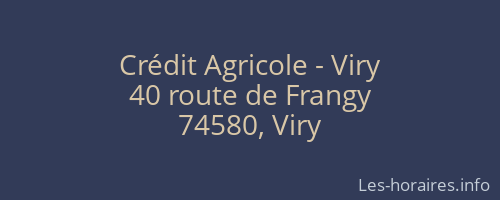 Crédit Agricole - Viry