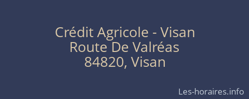 Crédit Agricole - Visan