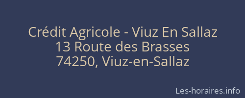Crédit Agricole - Viuz En Sallaz