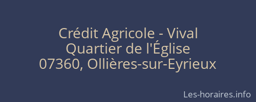 Crédit Agricole - Vival
