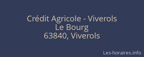 Crédit Agricole - Viverols