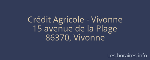 Crédit Agricole - Vivonne
