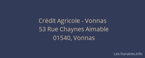 Crédit Agricole - Vonnas