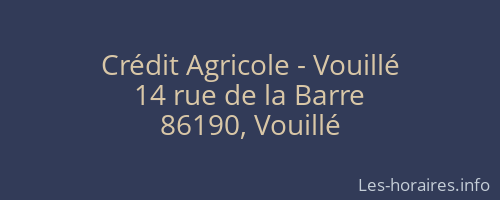 Crédit Agricole - Vouillé