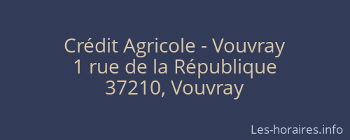 Crédit Agricole - Vouvray