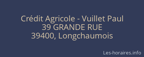 Crédit Agricole - Vuillet Paul