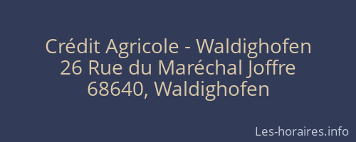 Crédit Agricole - Waldighofen