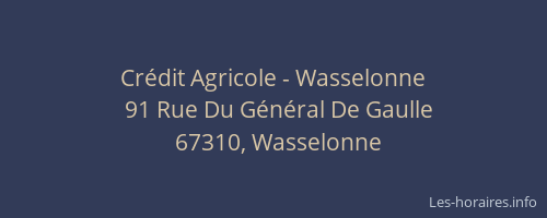 Crédit Agricole - Wasselonne
