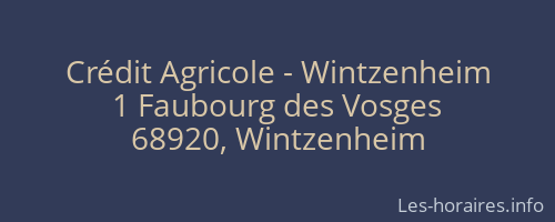 Crédit Agricole - Wintzenheim