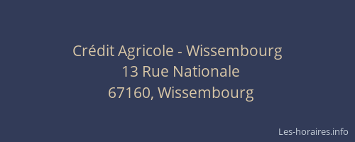 Crédit Agricole - Wissembourg