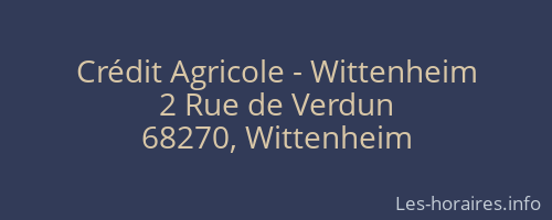 Crédit Agricole - Wittenheim