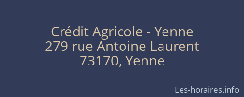Crédit Agricole - Yenne
